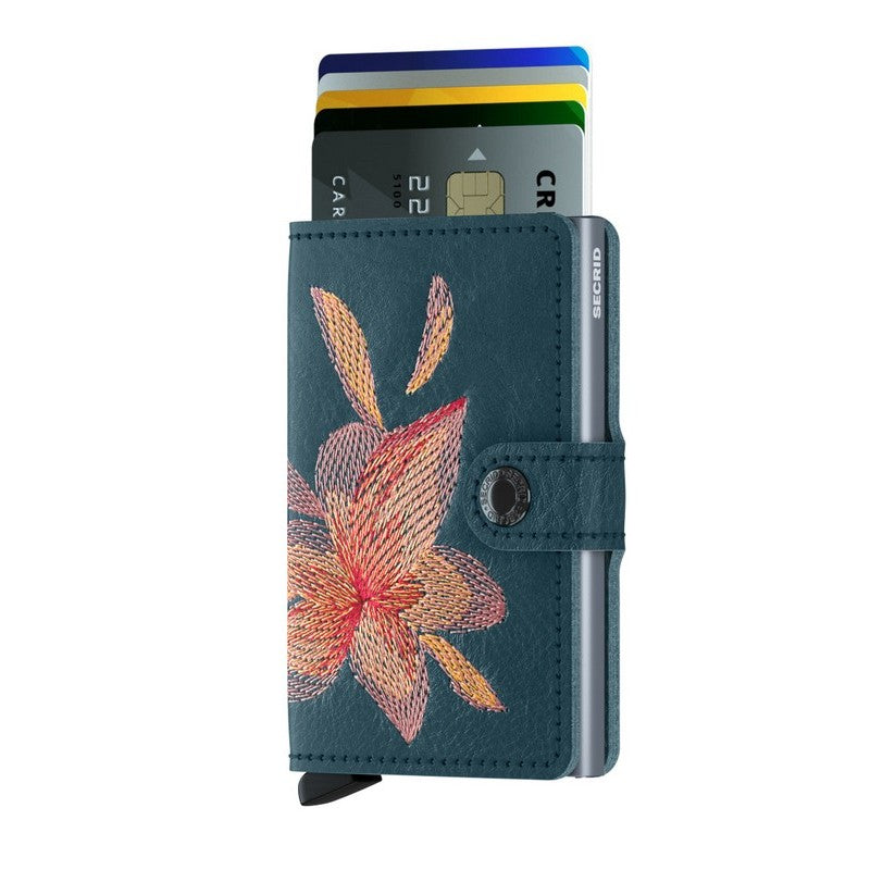 Miniwallet - Stitch Magnolia Petrolio