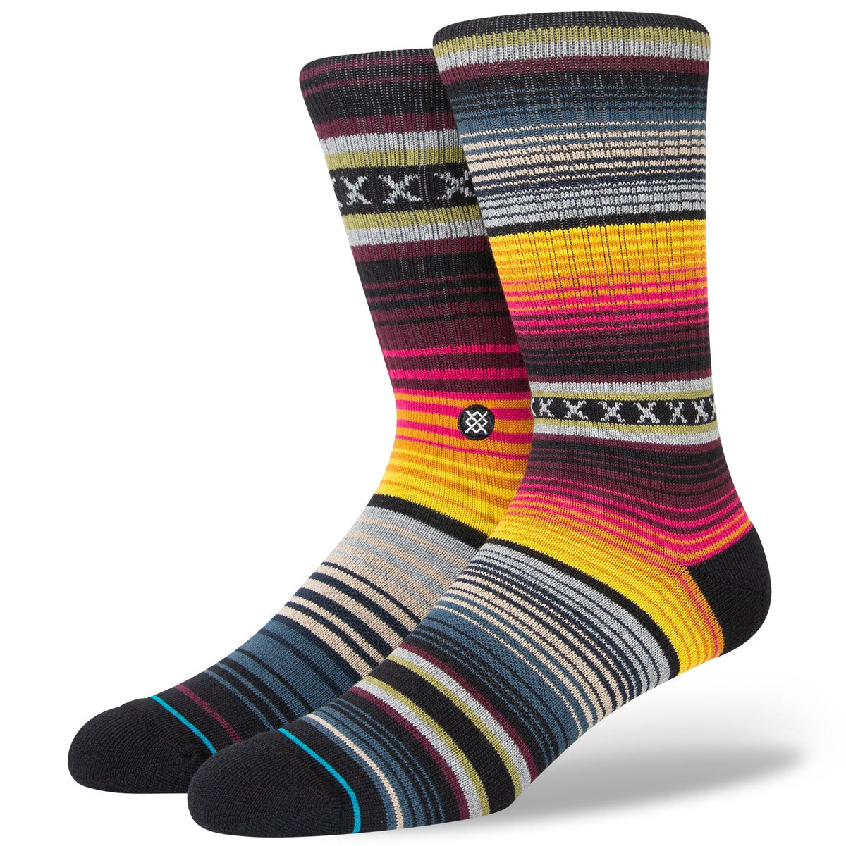 Curren St Crew Socks - Burgundy