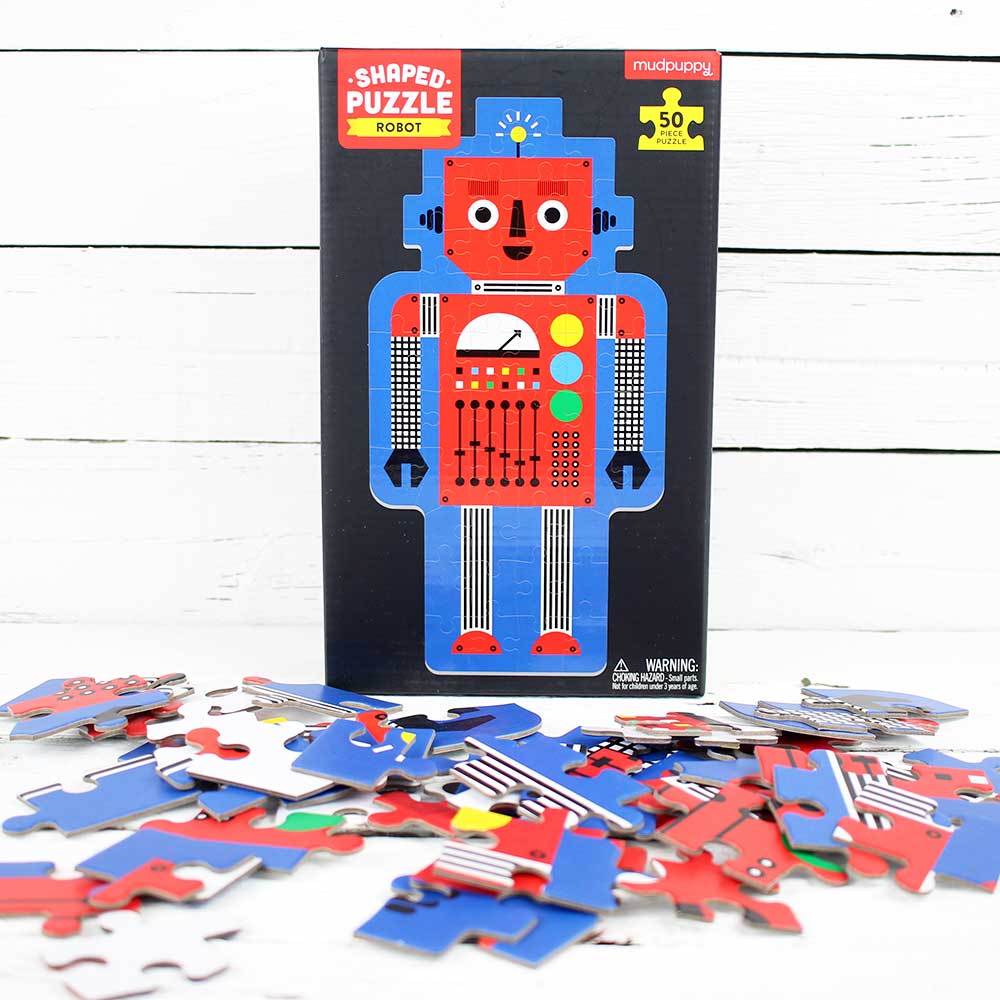 Robot 50 Piece Shaped Character Puzzle