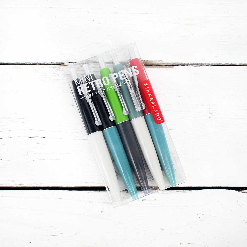 Mini Retro Pens Set of 5