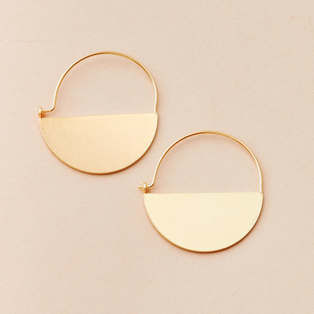 Gold Lunar Hoops