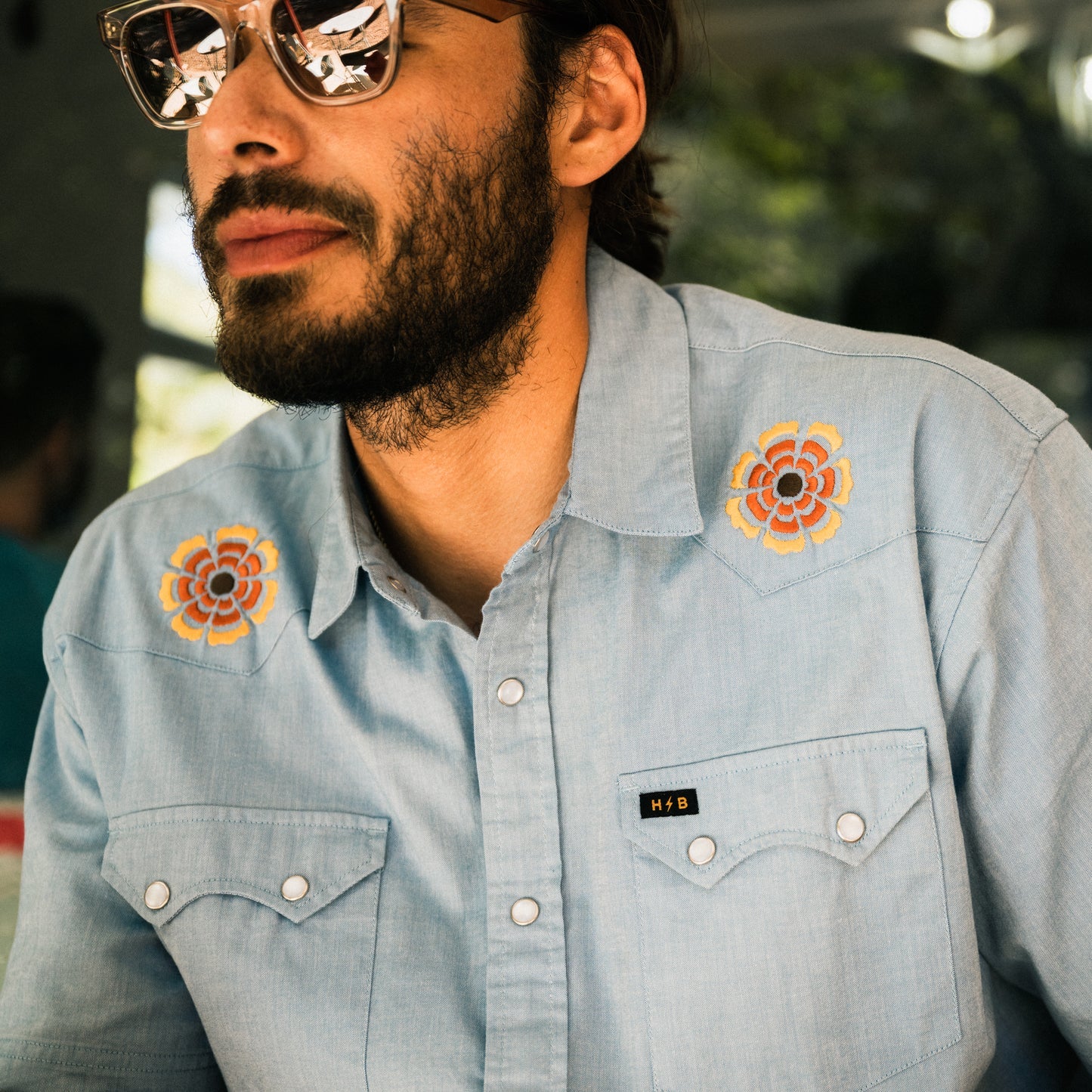 Crosscut Deluxe Shortsleeve - Blue Chambray