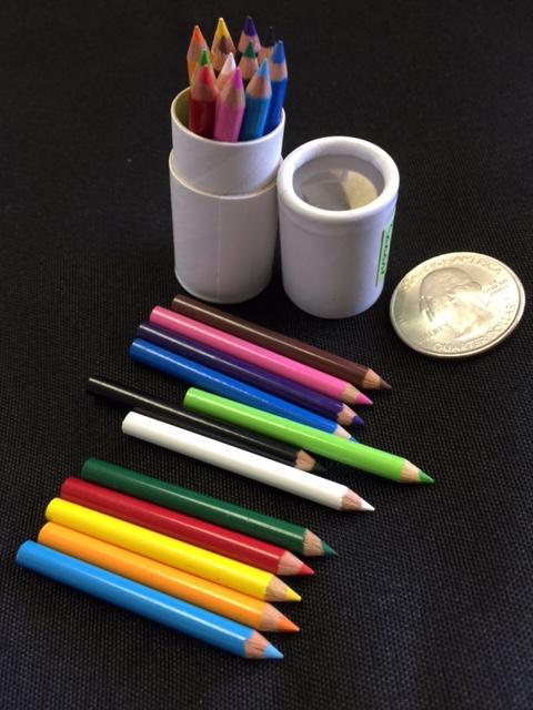 12 Mini Colored Pencils