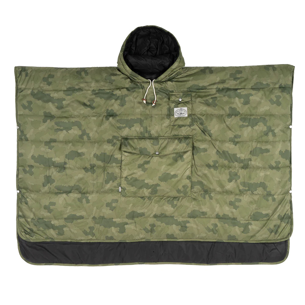 Reversible Poncho - Furry Camo