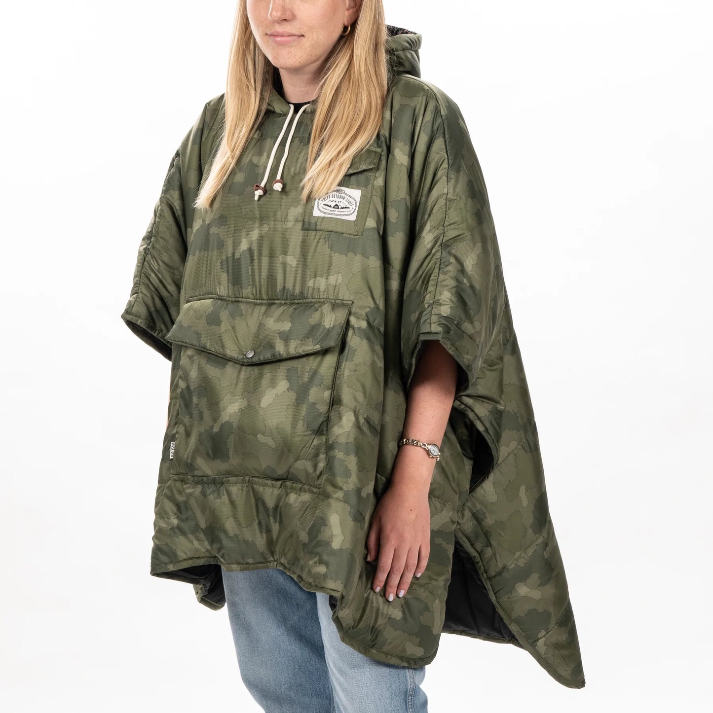 Reversible Poncho - Furry Camo