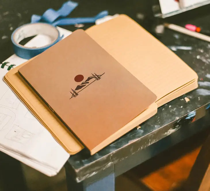 Mountain Sunrise Kraft Layflat Notebook