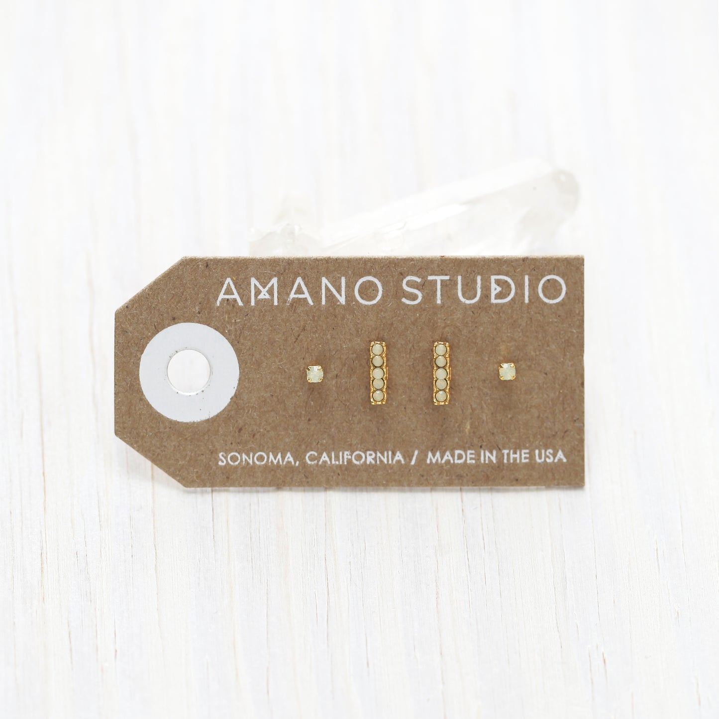 Victorian Bar Stud Set - Opal