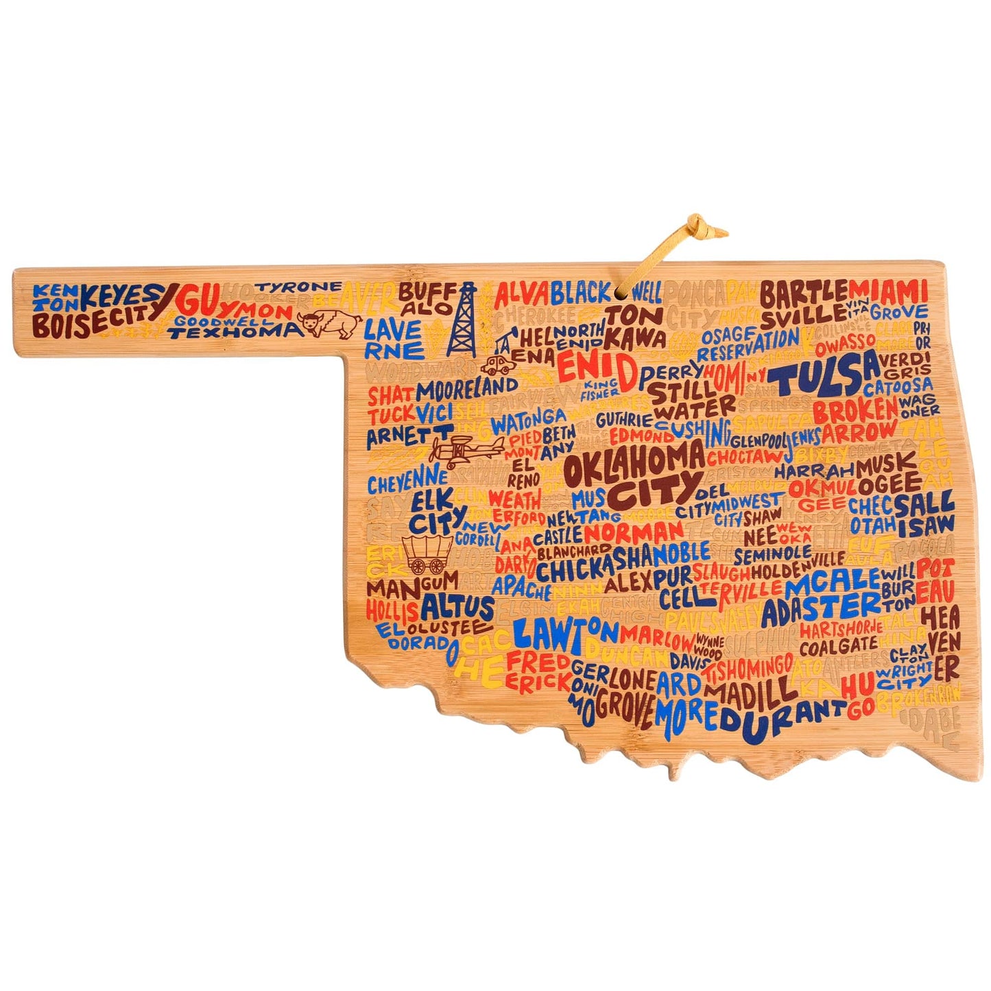 Wander on Words Oklahoma Cutting Board