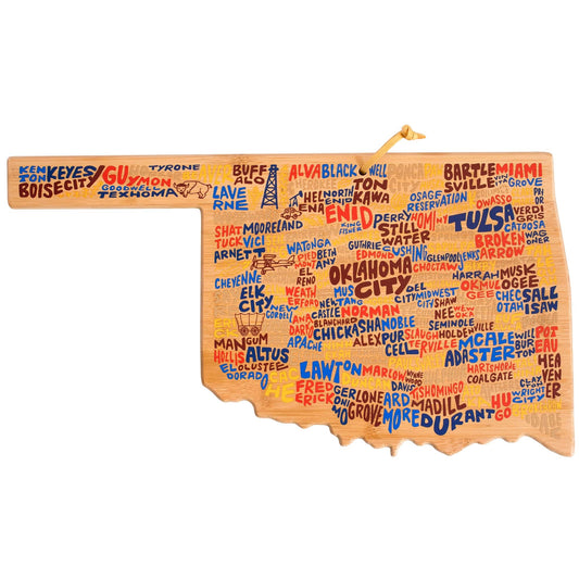 Wander on Words Oklahoma Cutting Board