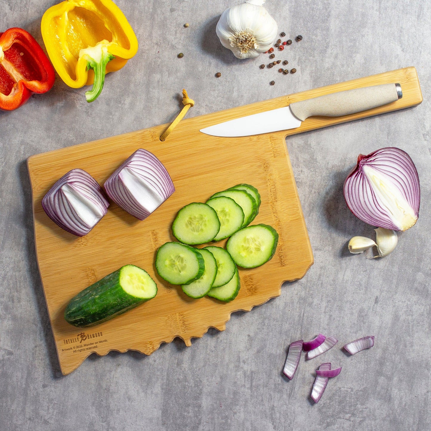 Wander on Words Oklahoma Cutting Board