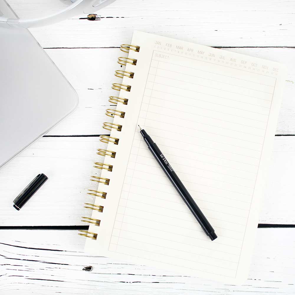 Textured Paper Twin Wire Notebook Medium - Burgundy