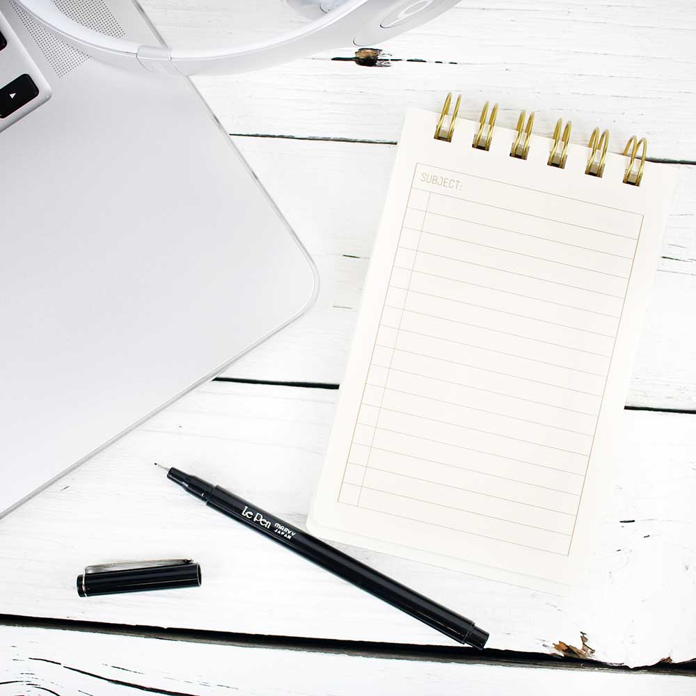 Textured Paper Twin Wire Notepad Small - Pacific Forest