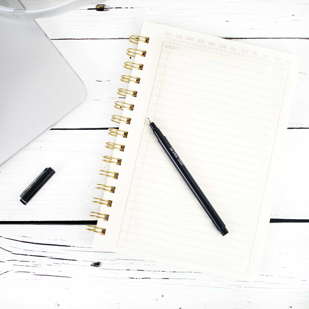 Textured Paper Twin Wire Notebook Medium - Pacific Forest