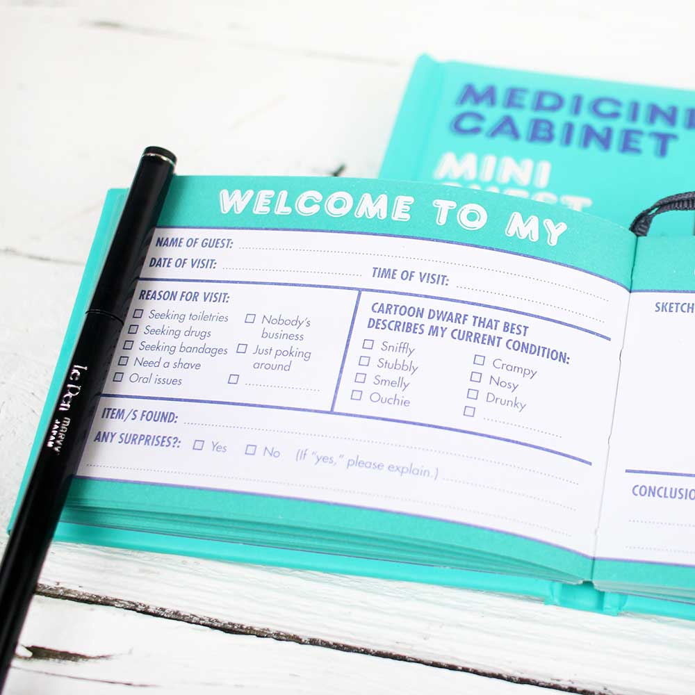 Knock Knock Mini Guest Book: Med Cabinet