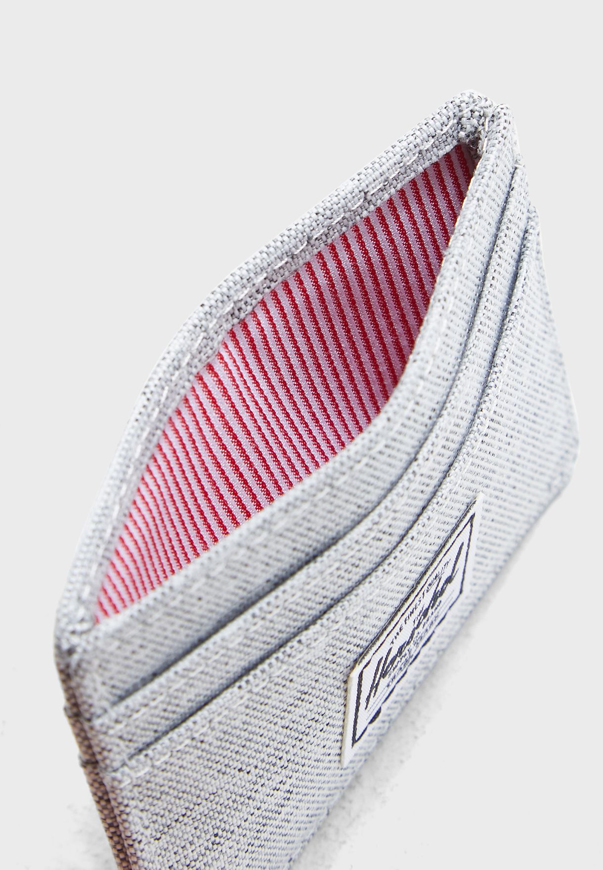 Charlie Wallet - Light Grey Crosshatch