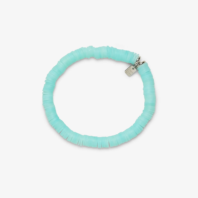 Pastel Disc Stretch Bracelet - Blue