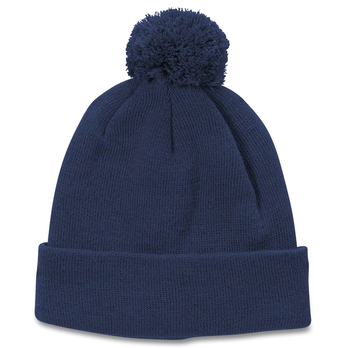 Pom Knit Beanie - Navy