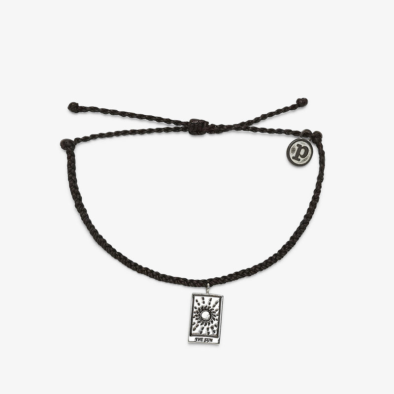 Sun Tarot Silver Bracelet - Black