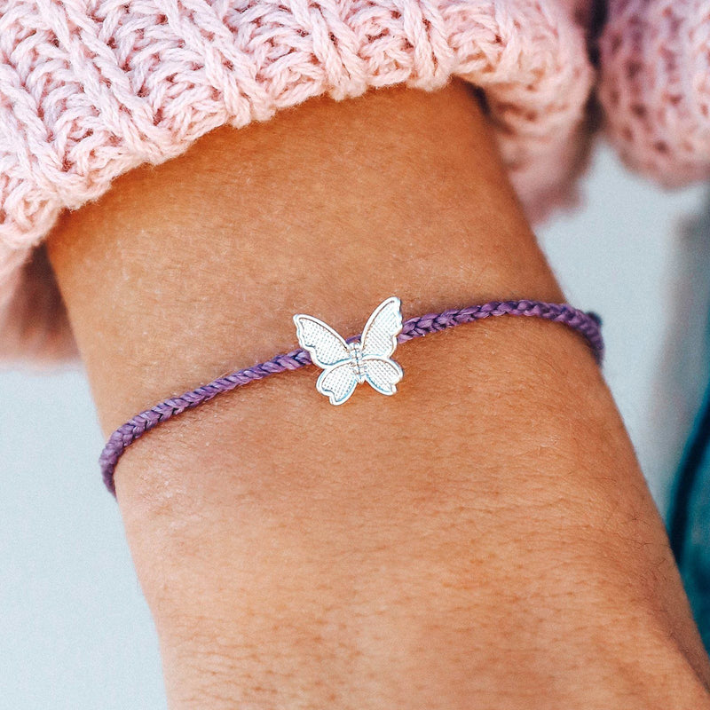 Butterfly in Flight Bracelet - Light Purple
