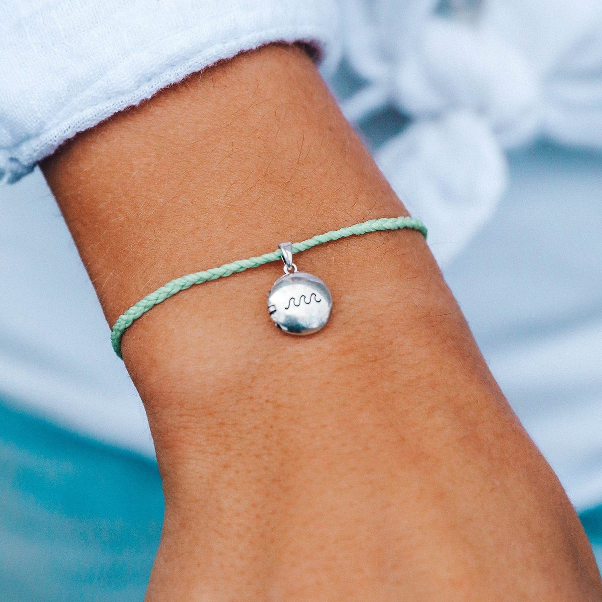 FINAL SALE Wave Locket Silver Bracelet - Winter Fresh