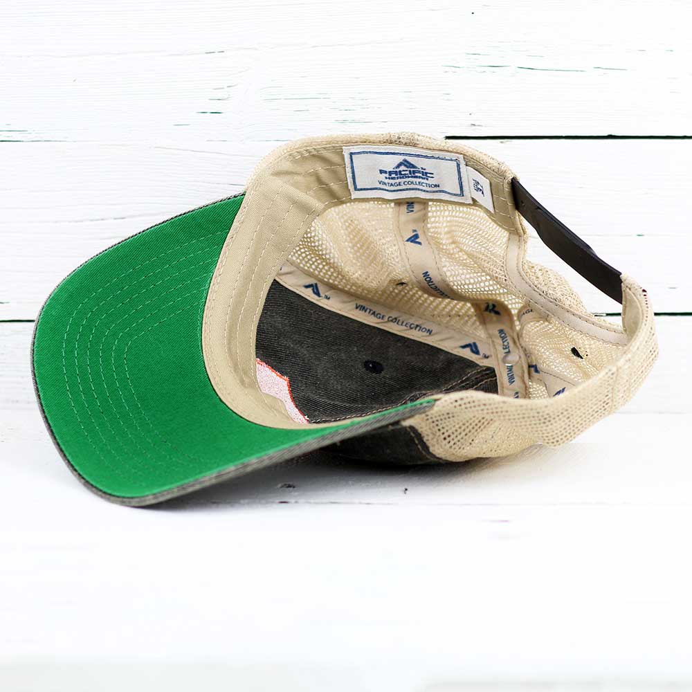Basic Oklahoma Shape Broken-In Mesh Trucker Snapback