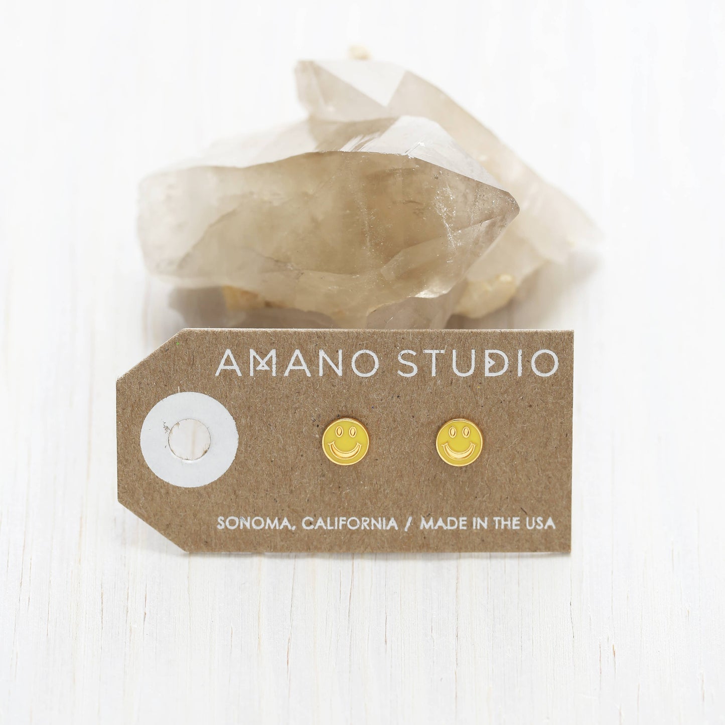 70's Smiley Face Stud Earrings