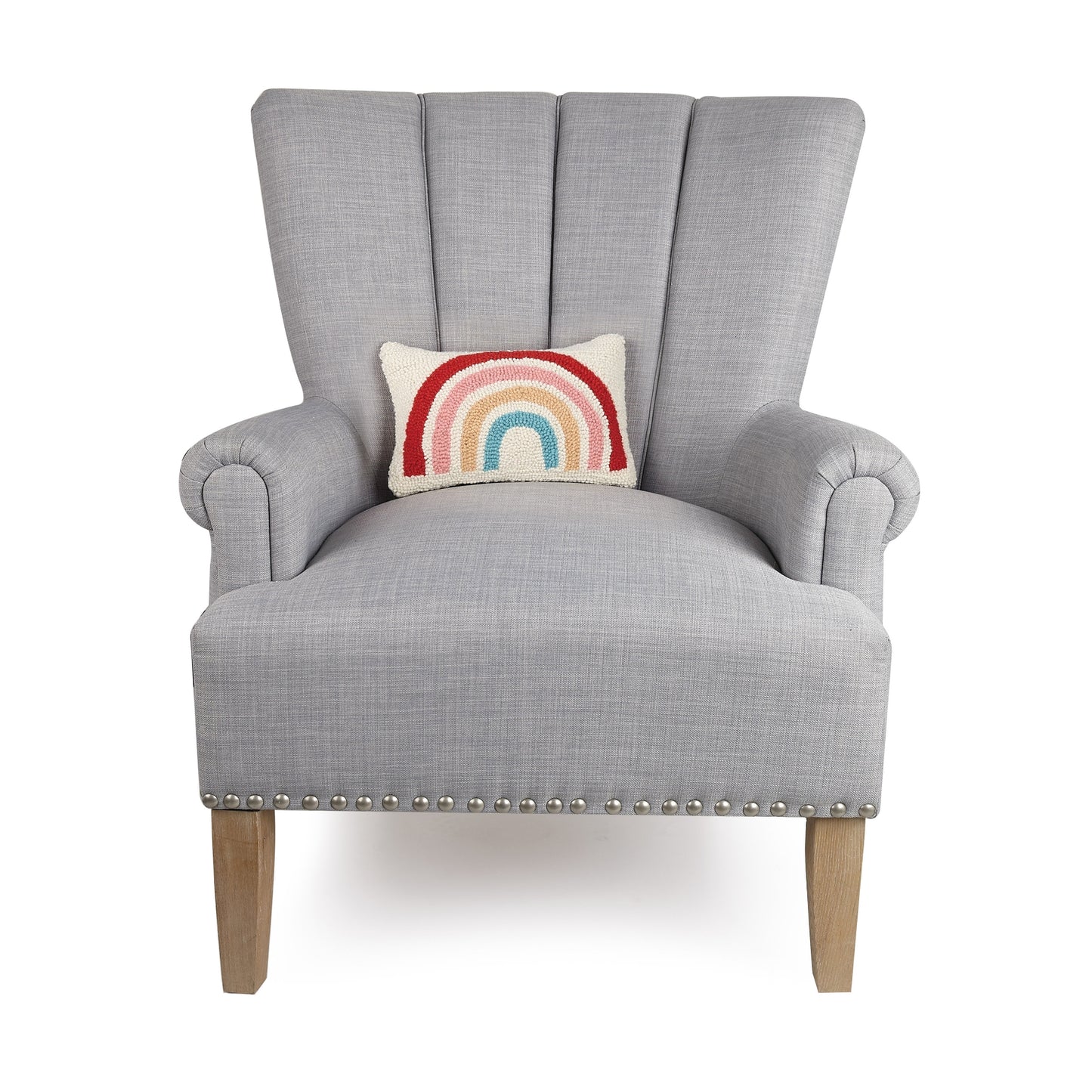 Rainbow Hook Pillow 8x12"
