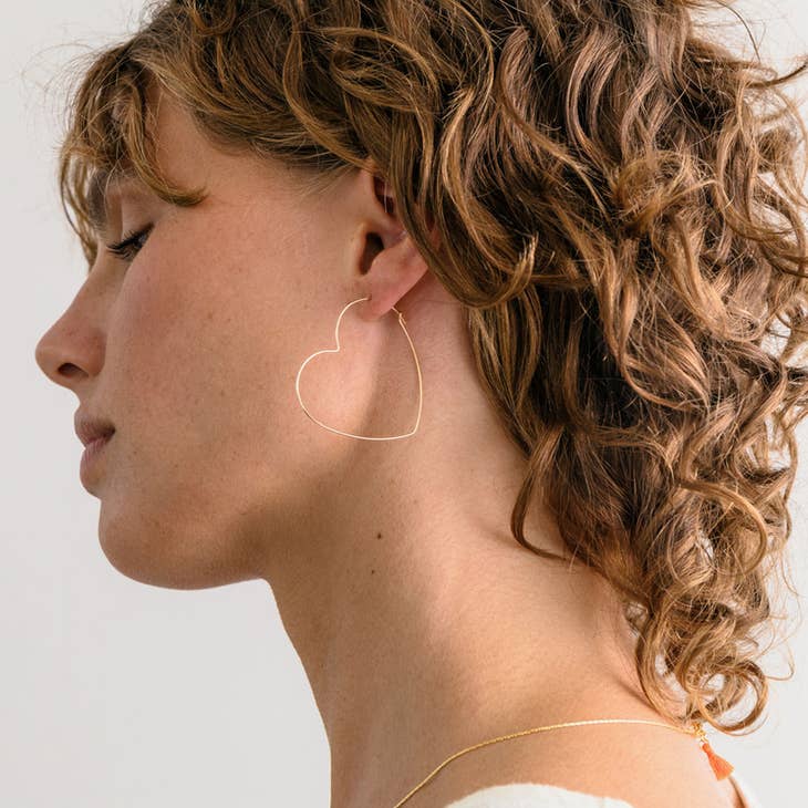 Big Heart Hoop Earrings