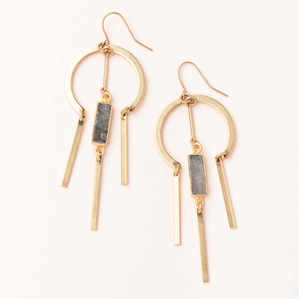 Dream Stone Labradorite/Gold Earrings