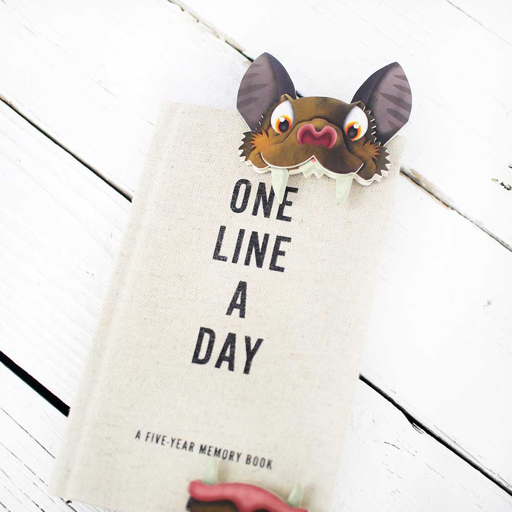 Teeth Marks Bookmark - Bat