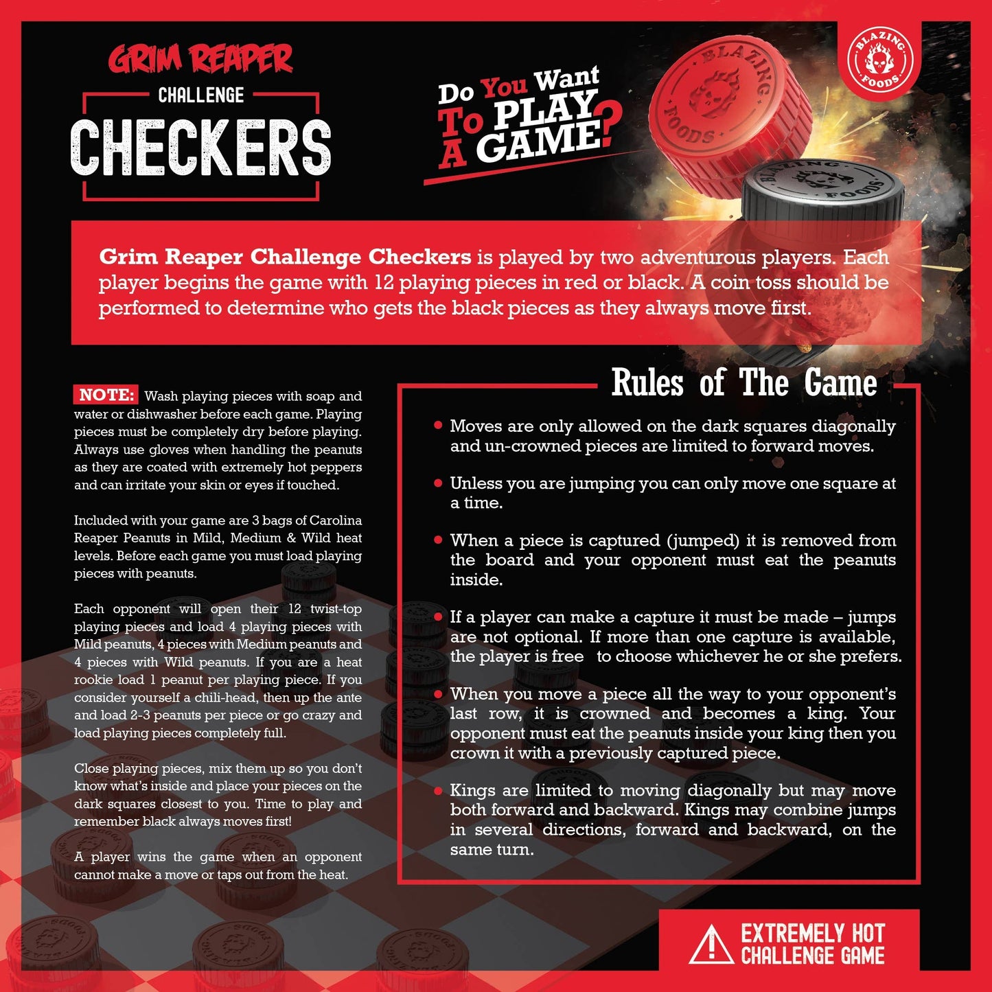 Grim Reaper Challenge Checkers