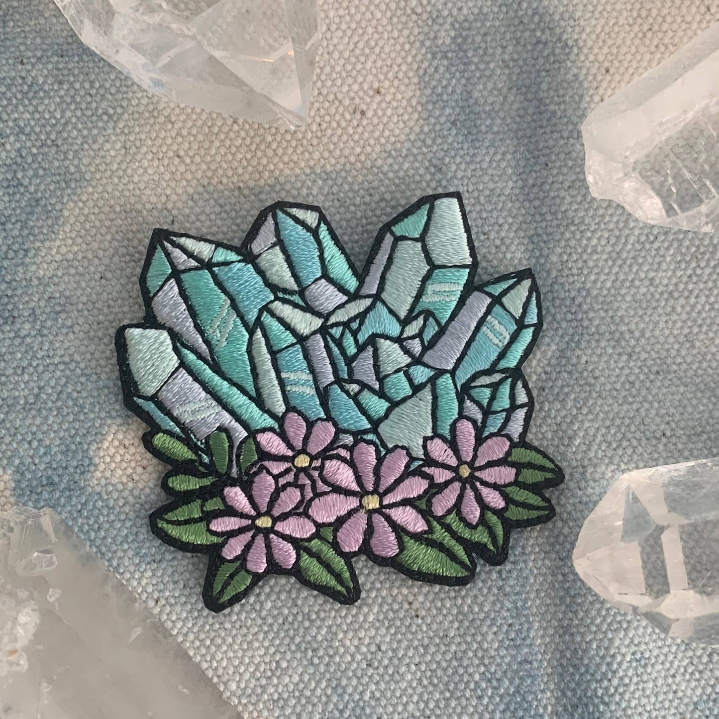 Aqua Crystal Cluster Patch