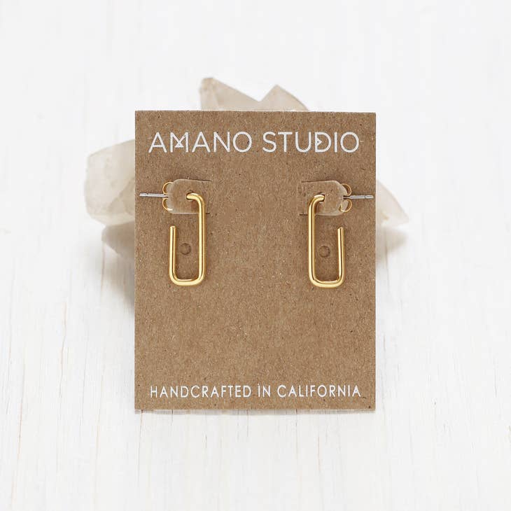 Paperclip Hoop Studs