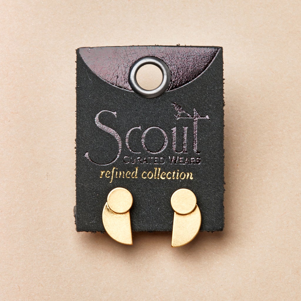 Gold Eclipse Studs