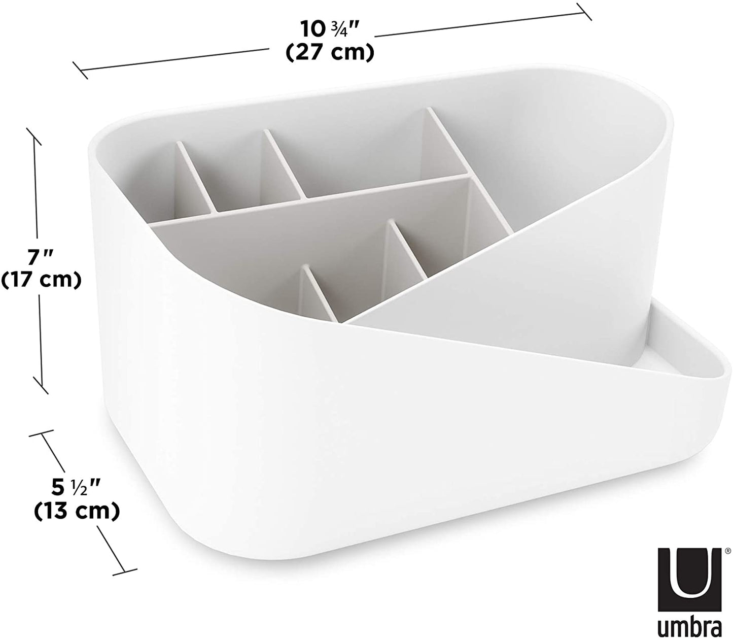 Glam Cosmetic Organizer - White/Grey