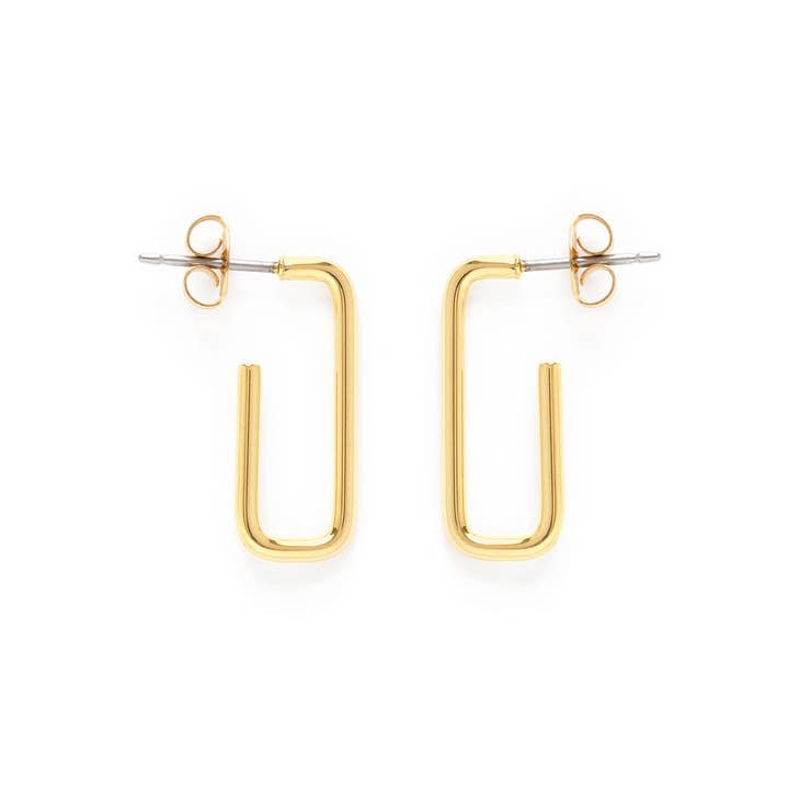 Paperclip Hoop Studs