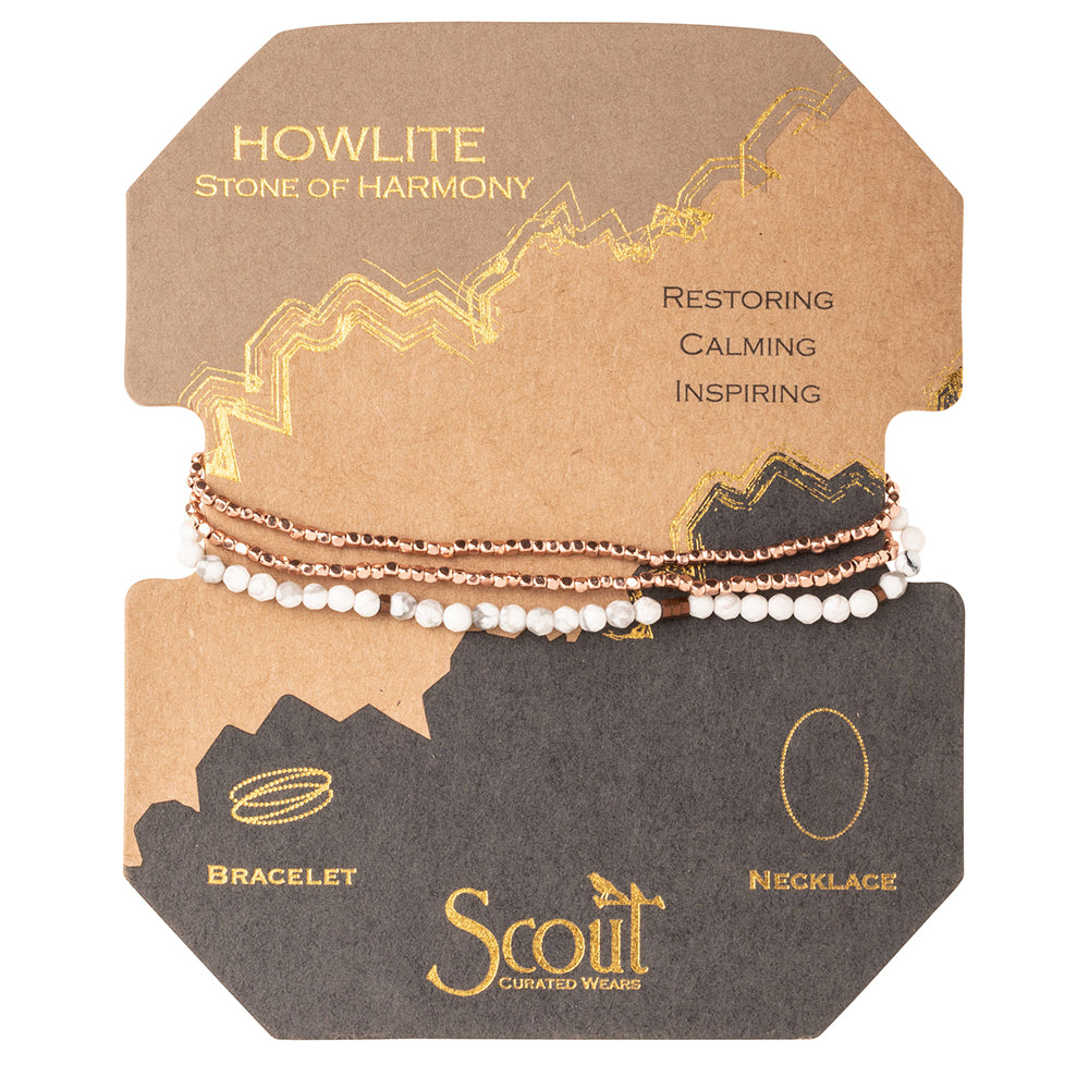 Delicate Stone Howlite Stone of Harmony Bracelet/Necklace