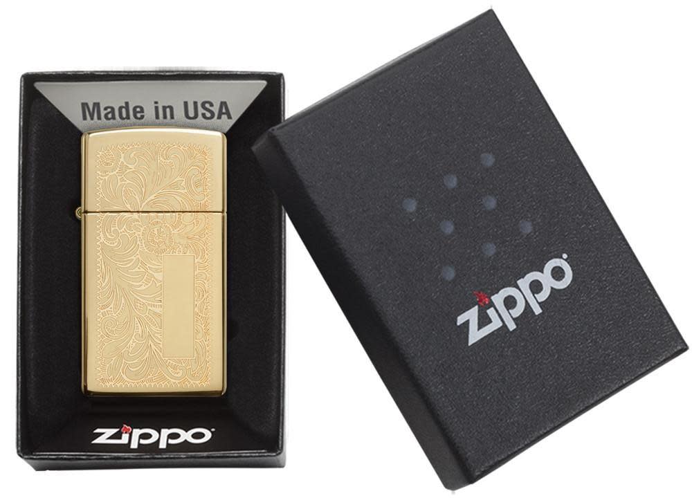 Zippo Slim Brass Venetian