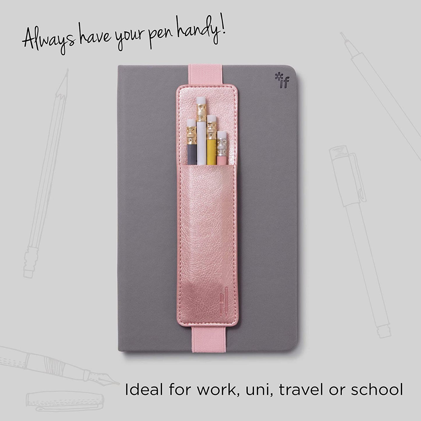 Bookaroo Pen Pouch - Rose Gold