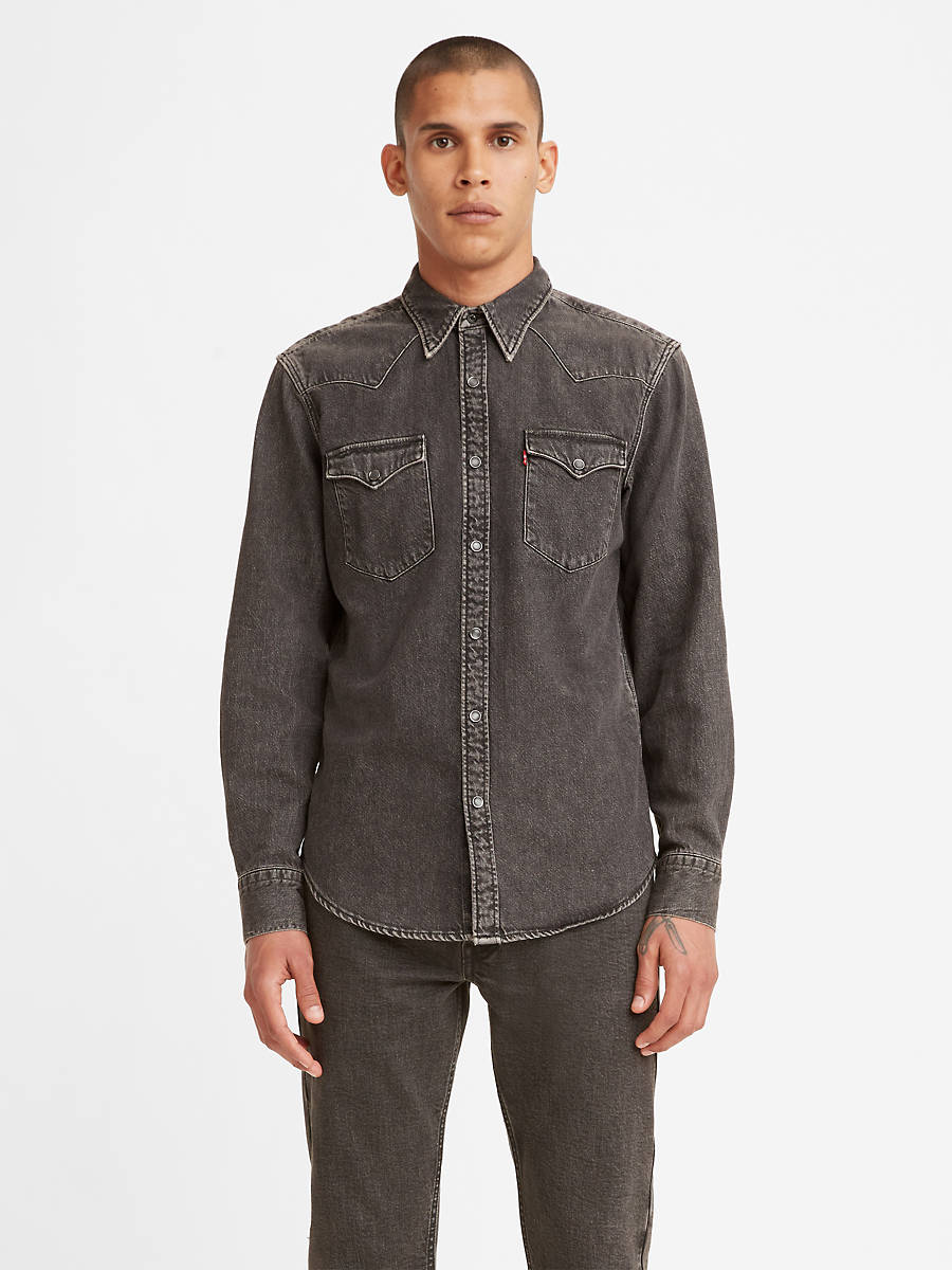 Barstow Western Shirt Standard Black Washed