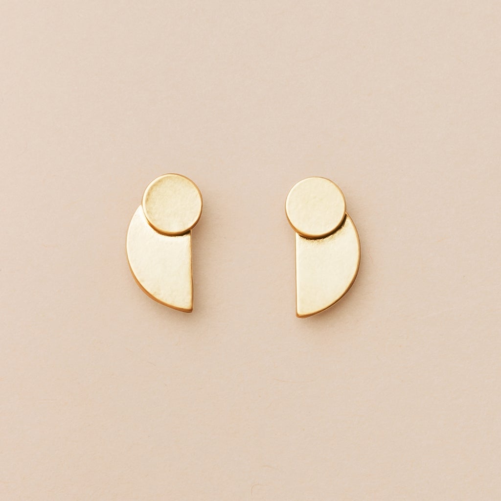 Gold Eclipse Studs