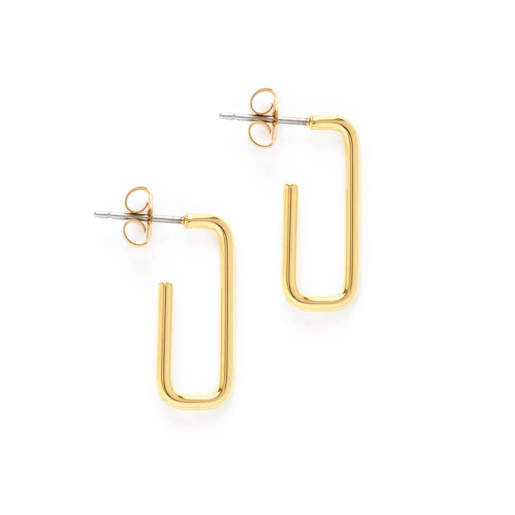 Paperclip Hoop Studs