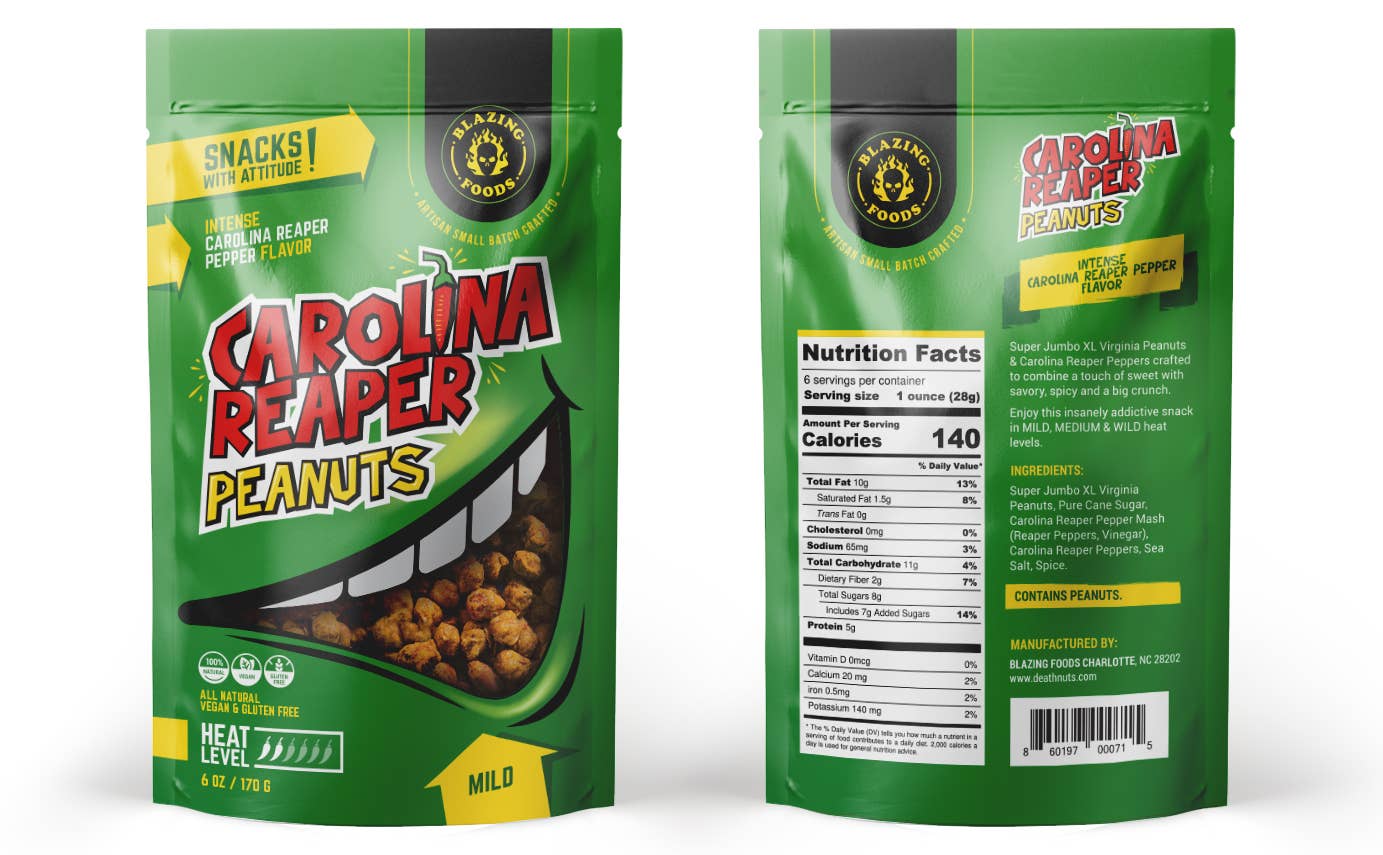Carolina Reaper Peanuts 6oz - Mild