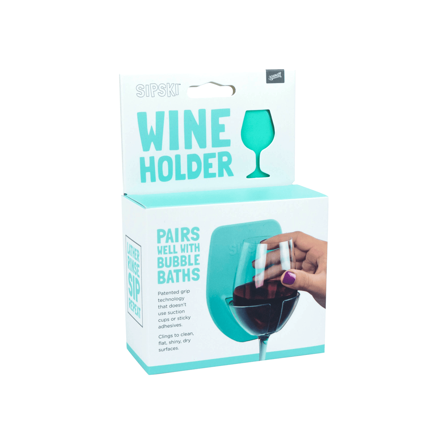 Sipski Shower Wine Holder - Sea Foam