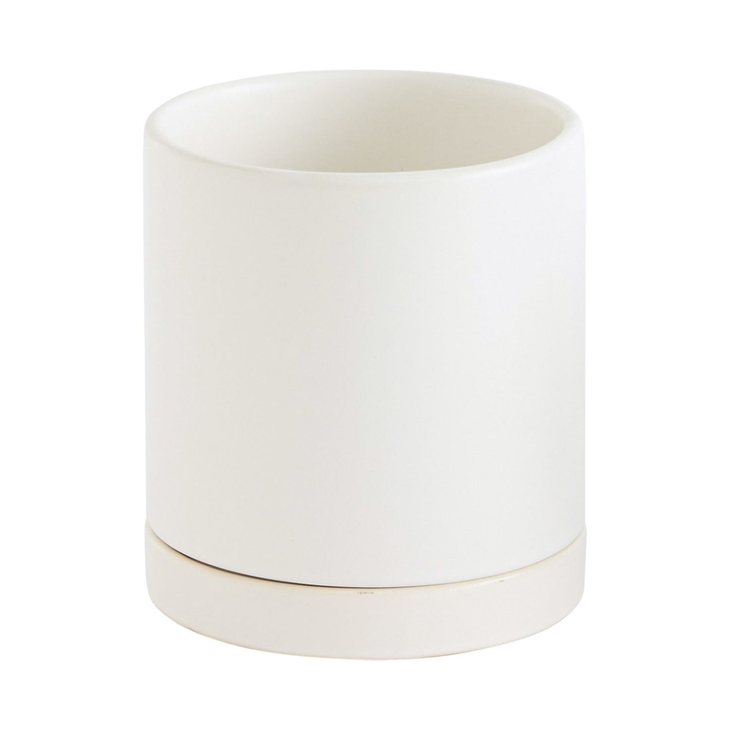 White Romey Pot 5"x 5.75"