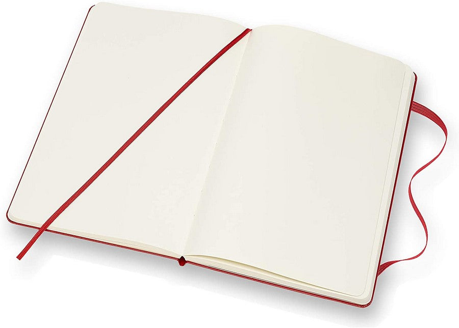 Classic Large Plain Hard Cover Notebook - Scarlet Red