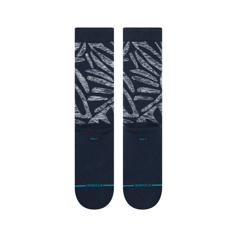Fractals Sleeve Crew Socks - Navy