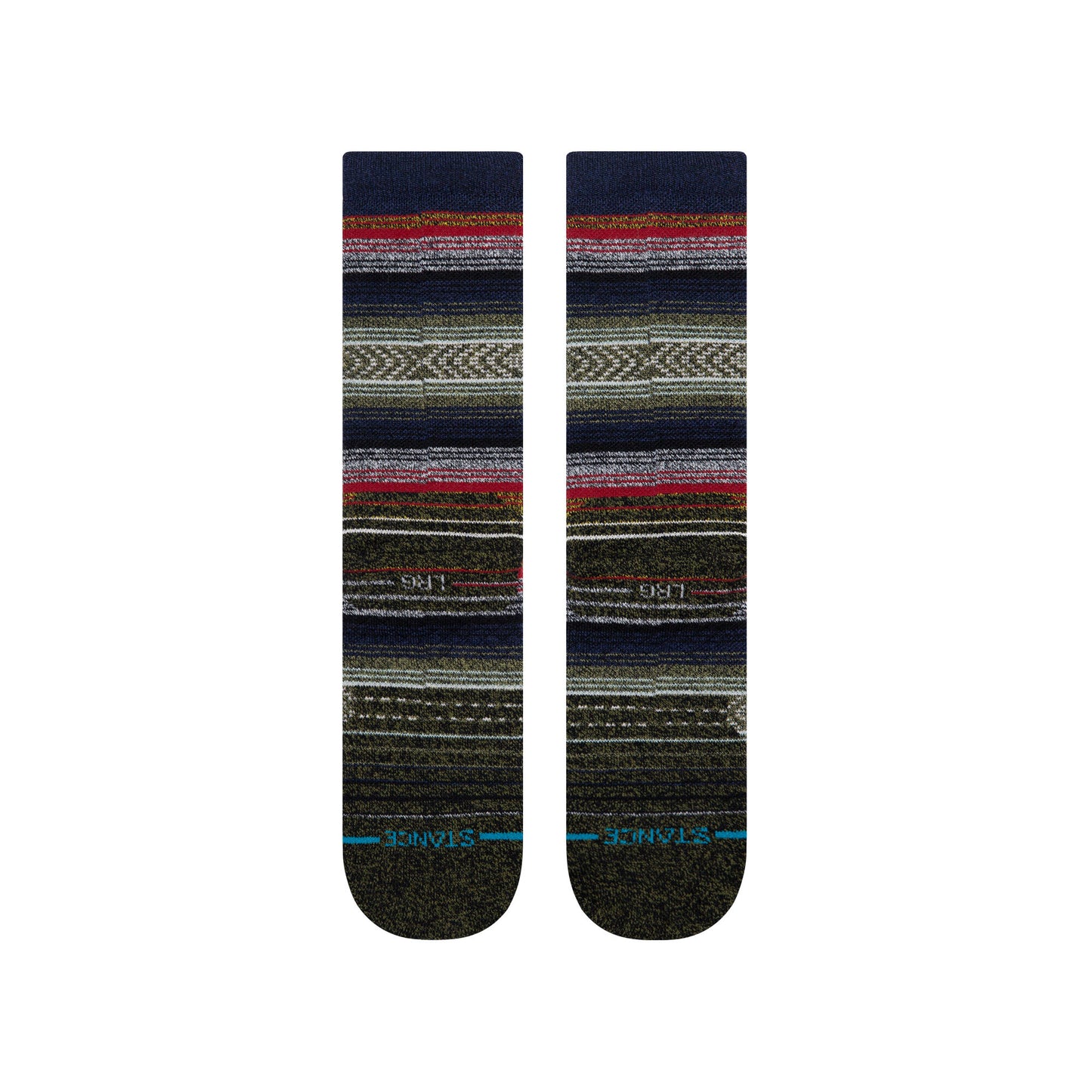 Windy Peak Hike Crew Socks - Black - Large