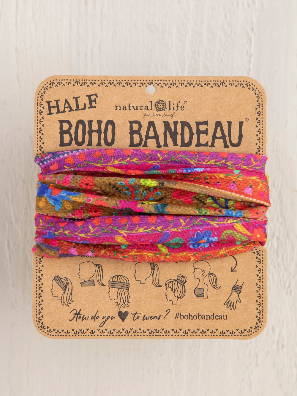 Natural Life Half Bandeau - Multi Border