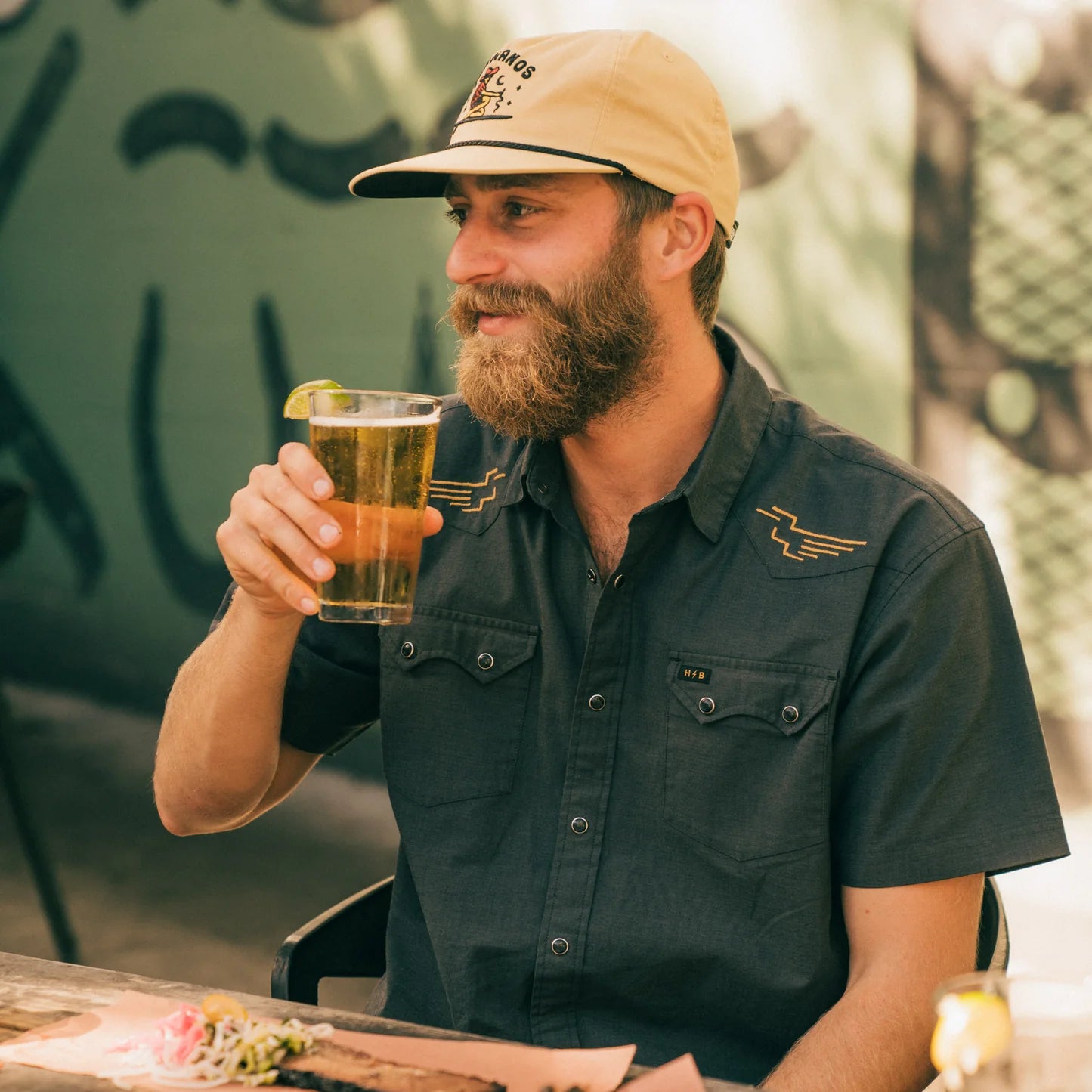 Crosscut Deluxe Shortsleeve - Black Chambray